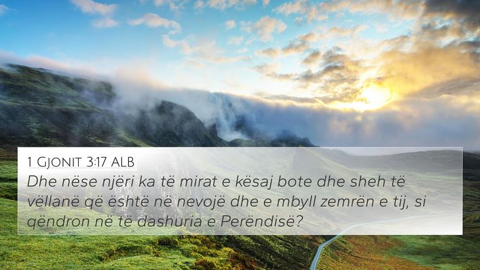 1 Gjonit 3:17 ALB Bible Verse Image