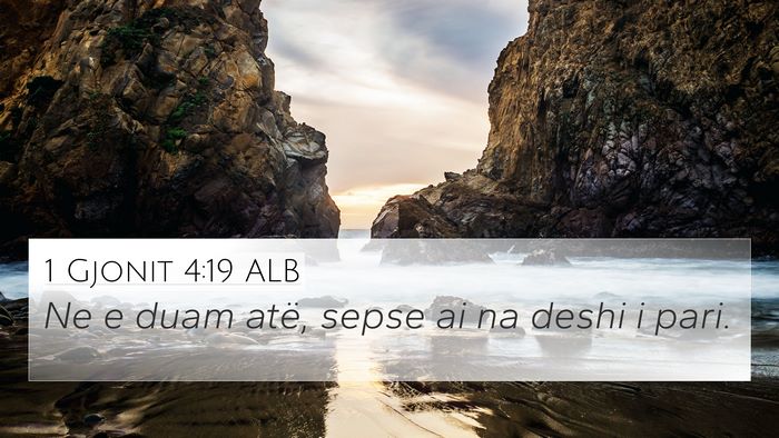 1 Gjonit 4:19 ALB Bible Verse Image