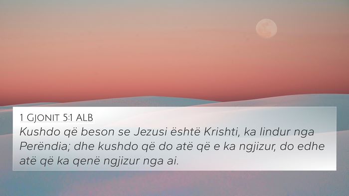 1 Gjonit 5:1 ALB Bible Verse Image