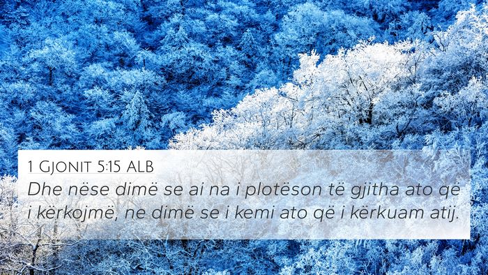 1 Gjonit 5:15 ALB Bible Verse Image