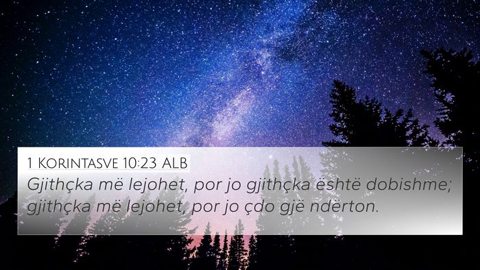 1 Korintasve 10:23 ALB Bible Verse Image