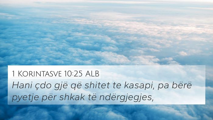 1 Korintasve 10:25 ALB Bible Verse Image