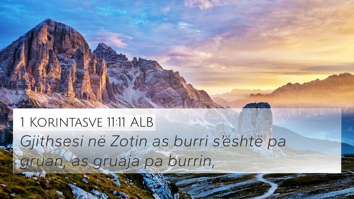 1 Korintasve 11:11 ALB Bible Verse Image