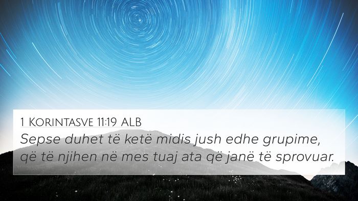 1 Korintasve 11:19 ALB Bible Verse Image