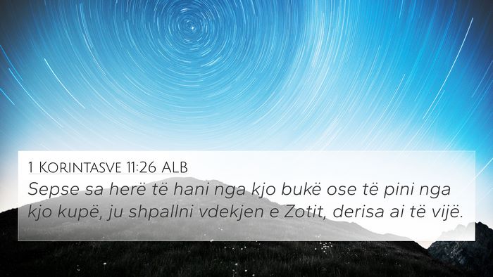 1 Korintasve 11:26 ALB Bible Verse Image