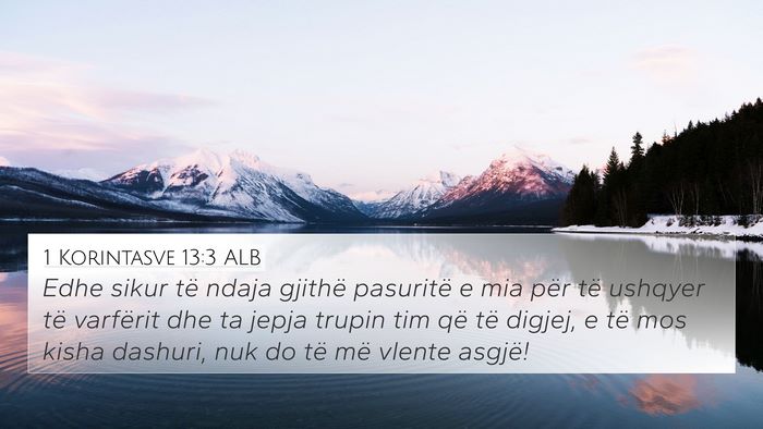1 Korintasve 13:3 ALB Bible Verse Image