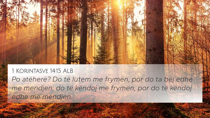 1 Korintasve 14:15 ALB Bible Verse Image