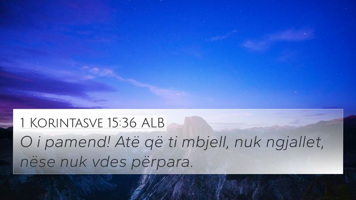 1 Korintasve 15:36 ALB Bible Verse Image