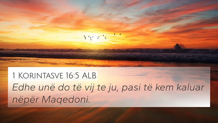 1 Korintasve 16:5 ALB Bible Verse Image