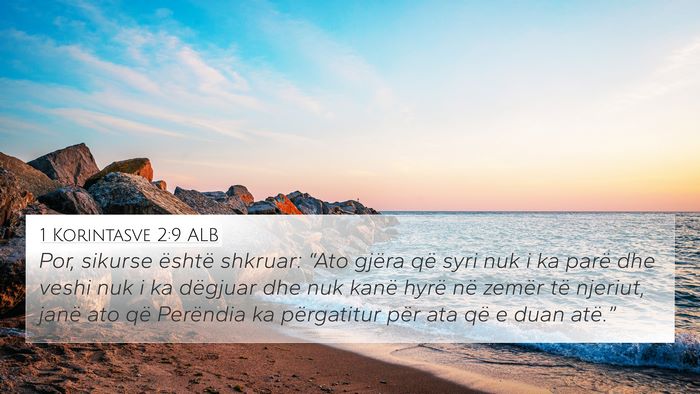 1 Korintasve 2:9 ALB Bible Verse Image