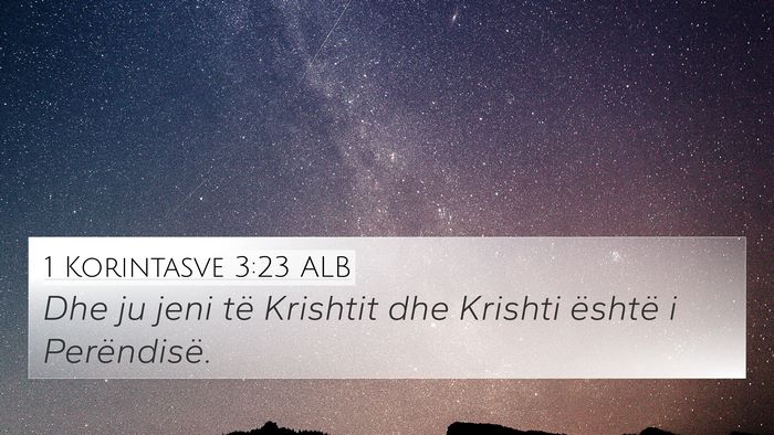 1 Korintasve 3:23 ALB Bible Verse Image