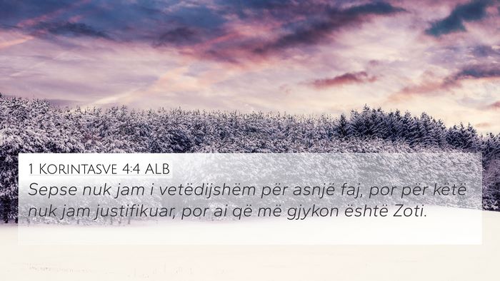 1 Korintasve 4:4 ALB Bible Verse Image