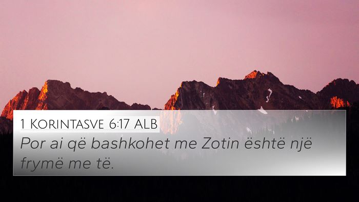 1 Korintasve 6:17 ALB Bible Verse Image
