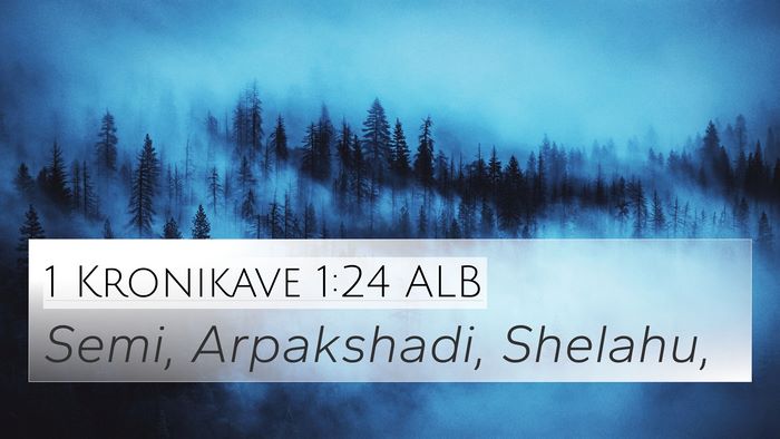 1 Kronikave 1:24 ALB Bible Verse Image