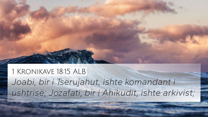 1 Kronikave 18:15 ALB Bible Verse Image