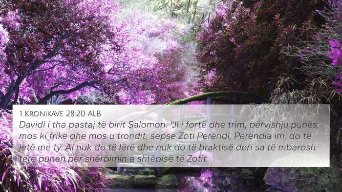 1 Kronikave 28:20 ALB Bible Verse Image