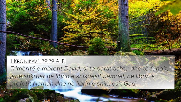 1 Kronikave 29:29 ALB Bible Verse Image