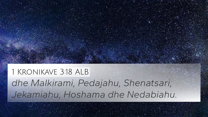 1 Kronikave 3:18 ALB Bible Verse Image