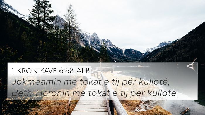 1 Kronikave 6:68 ALB Bible Verse Image
