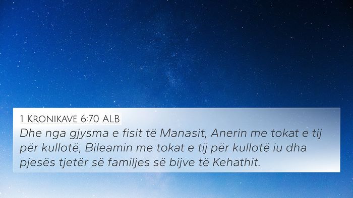 1 Kronikave 6:70 ALB 4K Wallpaper - Dhe nga gjysma e fisit të Manasit, Anerin me - 4K Wallpaper Bible Verse