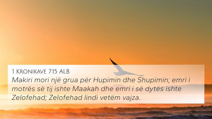 1 Kronikave 7:15 ALB Bible Verse Image