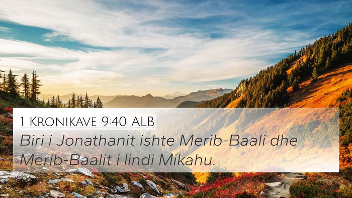 1 Kronikave 9:40 ALB Bible Verse Image