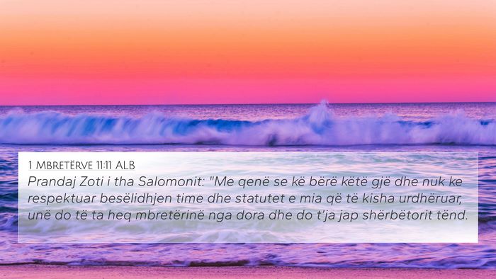 1 Mbretërve 11:11 ALB Bible Verse Image