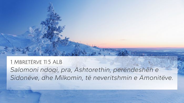 1 Mbretërve 11:5 ALB Bible Verse Image