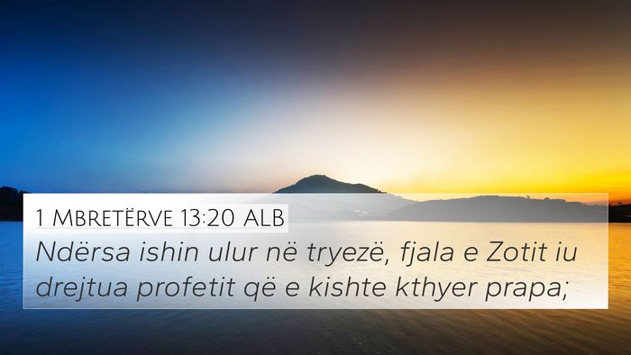1 Mbretërve 13:20 ALB Bible Verse Image