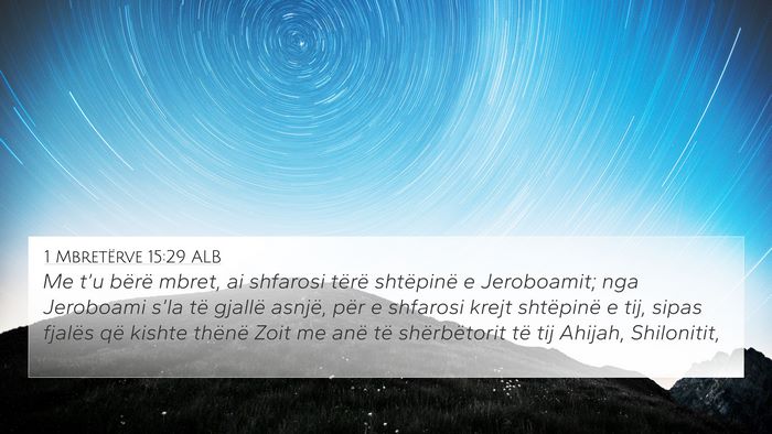 1 Mbretërve 15:29 ALB Bible Verse Image