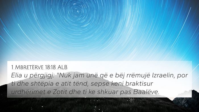 1 Mbretërve 18:18 ALB Bible Verse Image