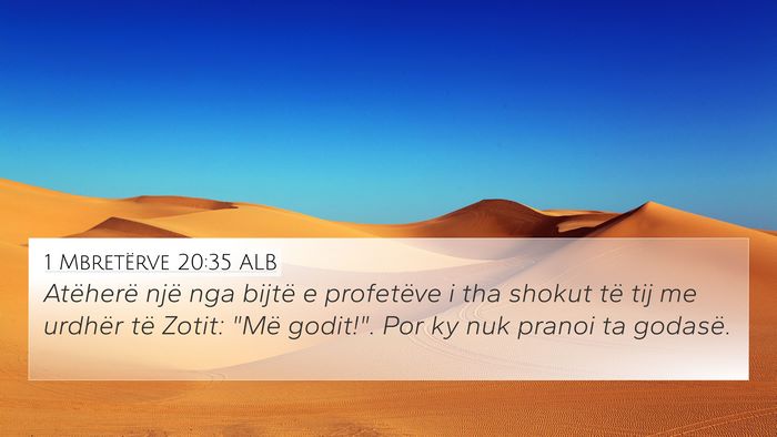 1 Mbretërve 20:35 ALB Bible Verse Image
