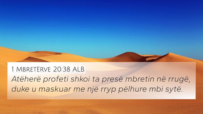 1 Mbretërve 20:38 ALB Bible Verse Image