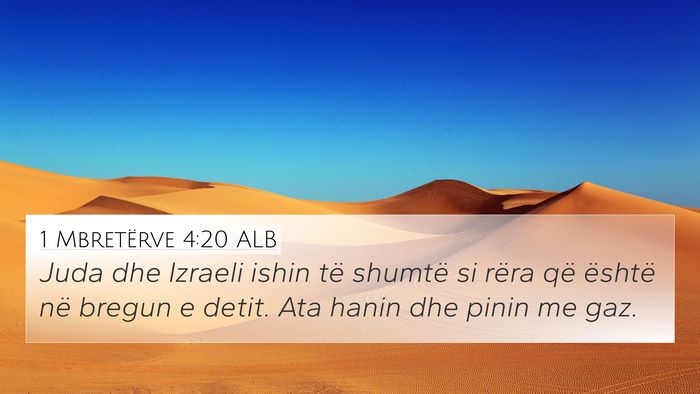 1 Mbretërve 4:20 ALB Bible Verse Image