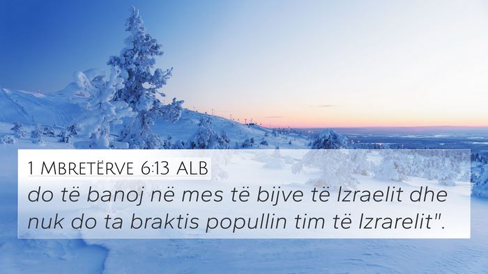 1 Mbretërve 6:13 ALB Bible Verse Image