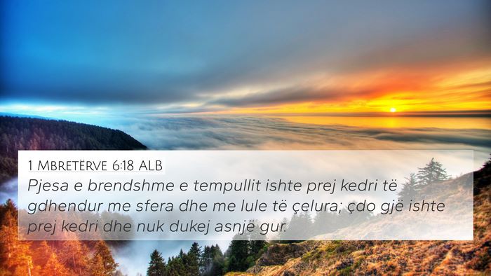 1 Mbretërve 6:18 ALB Bible Verse Image