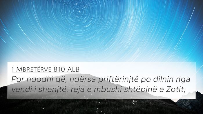 1 Mbretërve 8:10 ALB Bible Verse Image