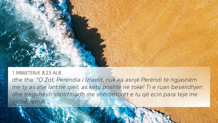 1 Mbretërve 8:23 ALB Bible Verse Image