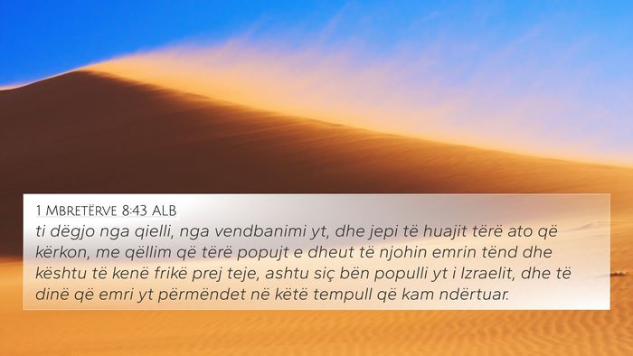1 Mbretërve 8:43 ALB Bible Verse Image