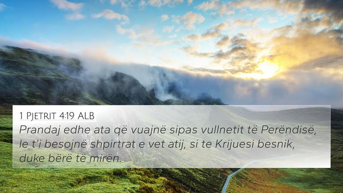 1 Pjetrit 4:19 ALB Bible Verse Image