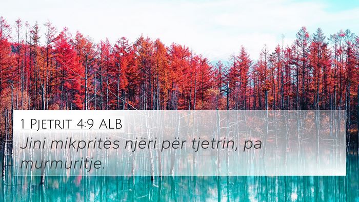 1 Pjetrit 4:9 ALB Bible Verse Image
