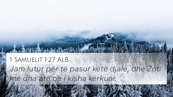 1 Samuelit 1:27 ALB Bible Verse Image