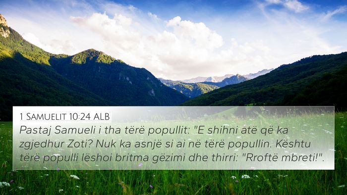 1 Samuelit 10:24 ALB Bible Verse Image