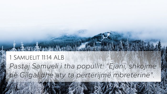 1 Samuelit 11:14 ALB Bible Verse Image