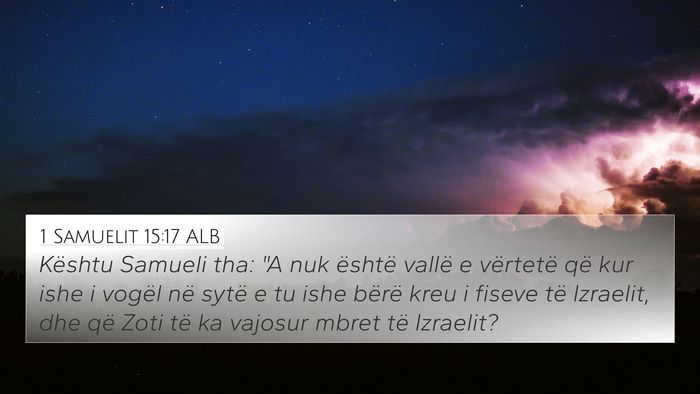 1 Samuelit 15:17 ALB Bible Verse Image