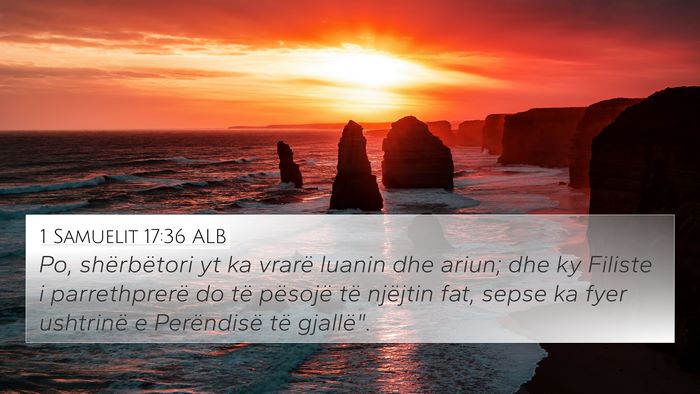 1 Samuelit 17:36 ALB Bible Verse Image