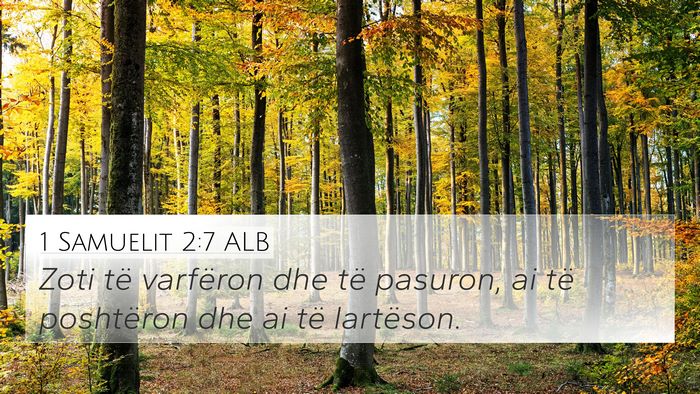 1 Samuelit 2:7 ALB 4K Wallpaper - Zoti të varfëron dhe të pasuron, ai të - 4K Wallpaper Bible Verse