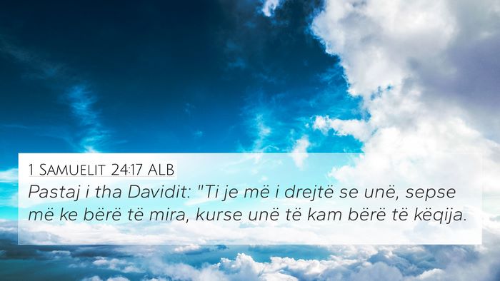 1 Samuelit 24:17 ALB Bible Verse Image