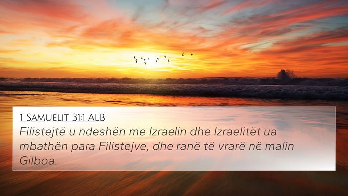 1 Samuelit 31:1 ALB Bible Verse Image
