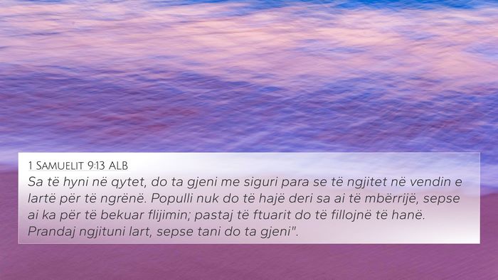 1 Samuelit 9:13 ALB Bible Verse Image
